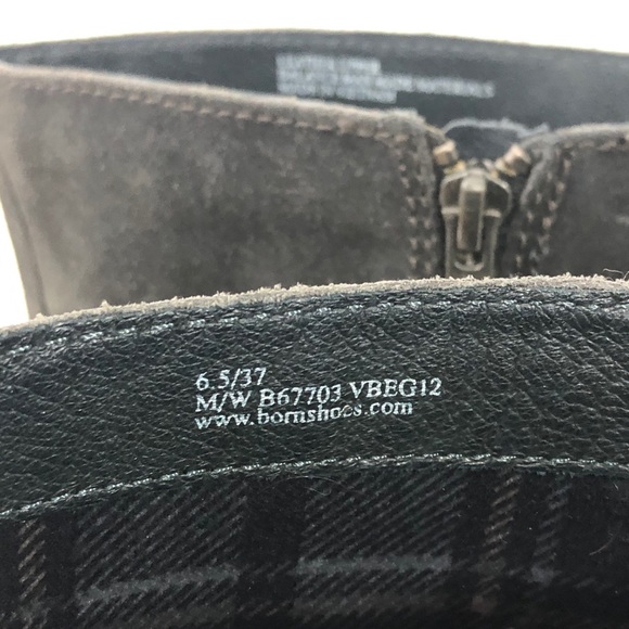 BORN Buckle Leather Moto Boots Tall {Charcoal} - Picture 7 of 11